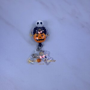Badge Reel, Spooky Badge Reel, Halloween Badge Reel, einziehbarer Ausweishalter, Emergence Badge Reel, Tech ID Inhaber, Skellington Nightmare