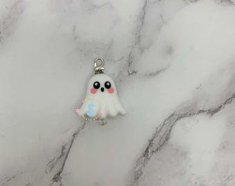 Halloween Ghost Badge Reel Charm
