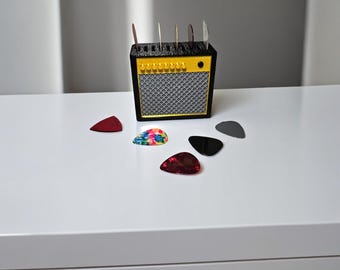 Plektrumhalter in Gitarrenverstärker Design, zum selber drucken / stl-Datei
