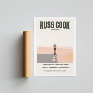 Hardest Geezer 'Russ Cook' Print World Record Running Print Digital Art Wall Art Custom Prints image 5