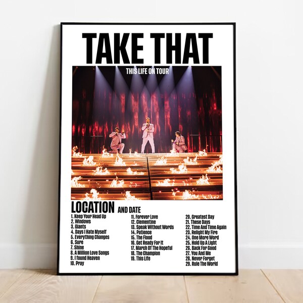 Take That Tour Etsy UK