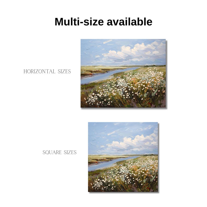 Ireland Landscape Wall Art, Hillside Wildflowers Impressionist Print, Museum Quality Giclee Prints image 5