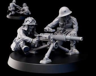 Japanese HMG Team ww2 - Kyoushuneko Miniatures