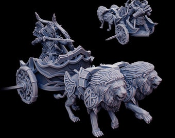 High Elf Lion Chariot - Kyoushuneko Miniatures