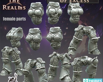 Legionaires of Excess Bits vers.C Torsos and Legs - Across the Realms 32mm