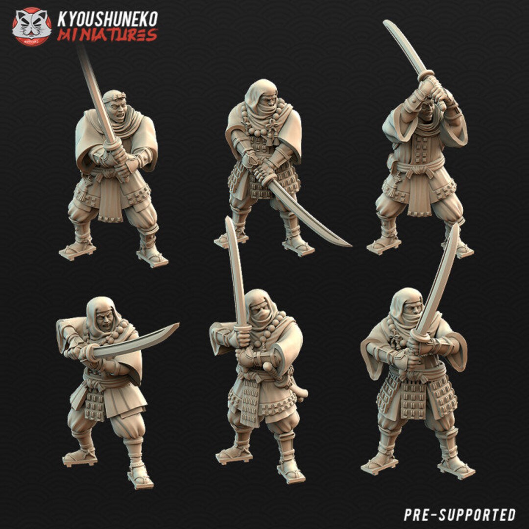 Sohei Sohei Monk Swordsmen Kyoushuneko Miniatures - Etsy