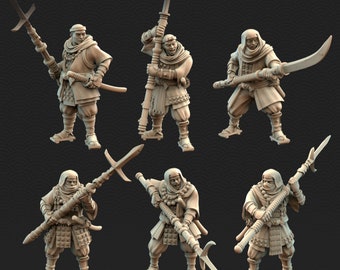 Japanese Sohei Monk Spearmen - Kyoushuneko Miniatures