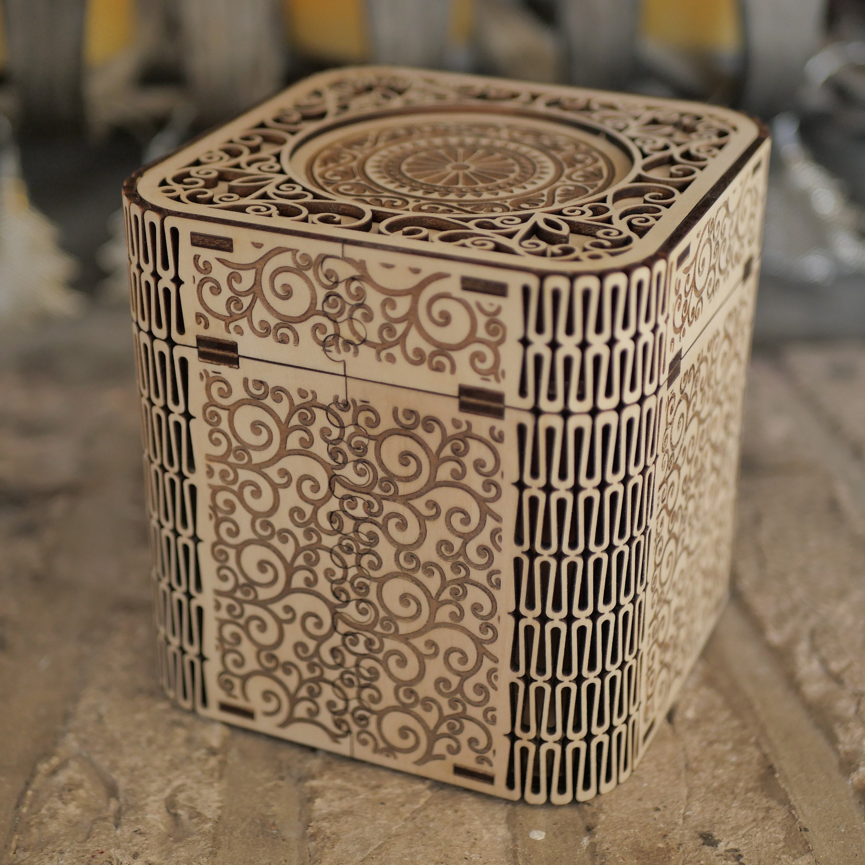 Laser Cut Gift Box File: SVG DXF CDR - 125x125x125mm (digital Download ...