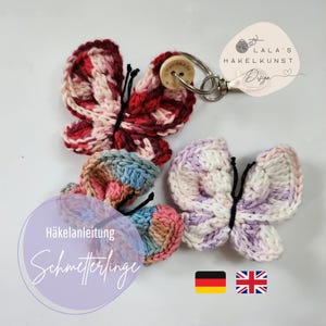 Butterfly PDF crochet pattern/PDF crochet pattern Butterfly German/English