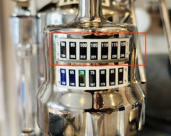 La Pavoni Head Thermometer / Temperature Strips [ 1 Pair: 60-90 C