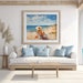 Printable Sandy Beach Landscape Print Vintage Beach House Sea Landscape Oil Painting Printable ...