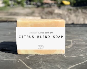 Handcraft Citrus Blend Soap, Specialty Luxury Soap Made from Blend of Grapefruit and Orange Infused Olive Oil