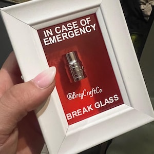 In case of emergency break glass box | vinyl sticker | custom