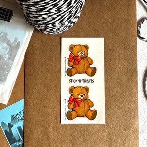 Vintage Teddy Bear Stick-R-Treats 1983 Halloween Hallmark Card Stickers 1980’s, Rare Collectible Vintage Sticker Collection