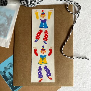 Pegatinas de payasos de los 90 de la Sra. Grossman, recortadas a medida. Un regalo para coleccionistas de pegatinas. Pegatinas para fiestas de cumpleaños.