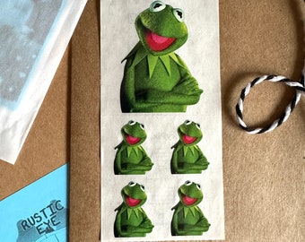 Vintage Kermit The Frog StickyPix Sticker Mods Paper House Productions, Jim Henson Muppets Sticker Sheets