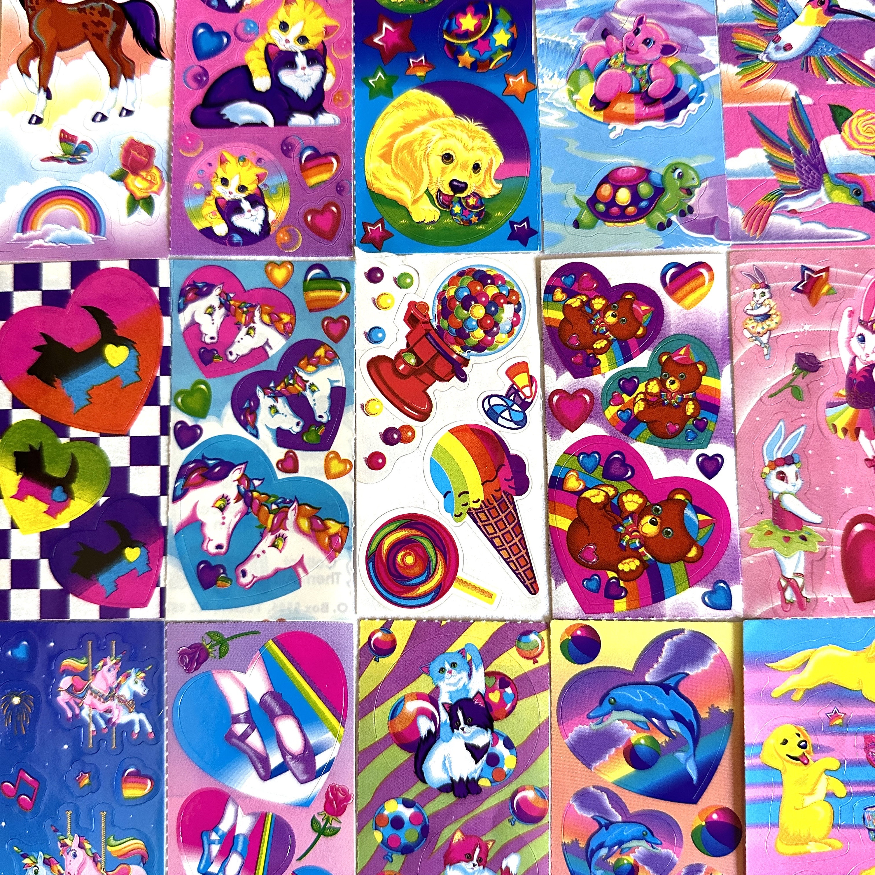 Vintage Lisa Frank 1/6 Sticker Sheets, 80's & 90's Lisa Frank Mods