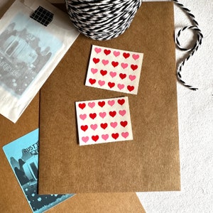 Vintage Micro Red & Pink Hearts Mods Mrs Grossman Stickers 80’s, Journalling Supplies, DIY Classroom Valentine’s Cards