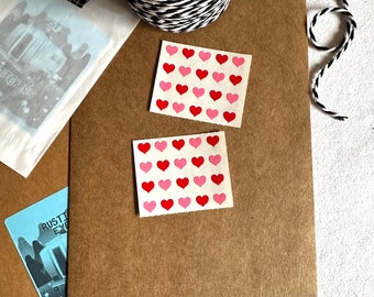 Vintage Micro Red & Pink Hearts Mods Mrs Grossman Stickers 80’s, Journalling Supplies, DIY Classroom Valentine’s Cards