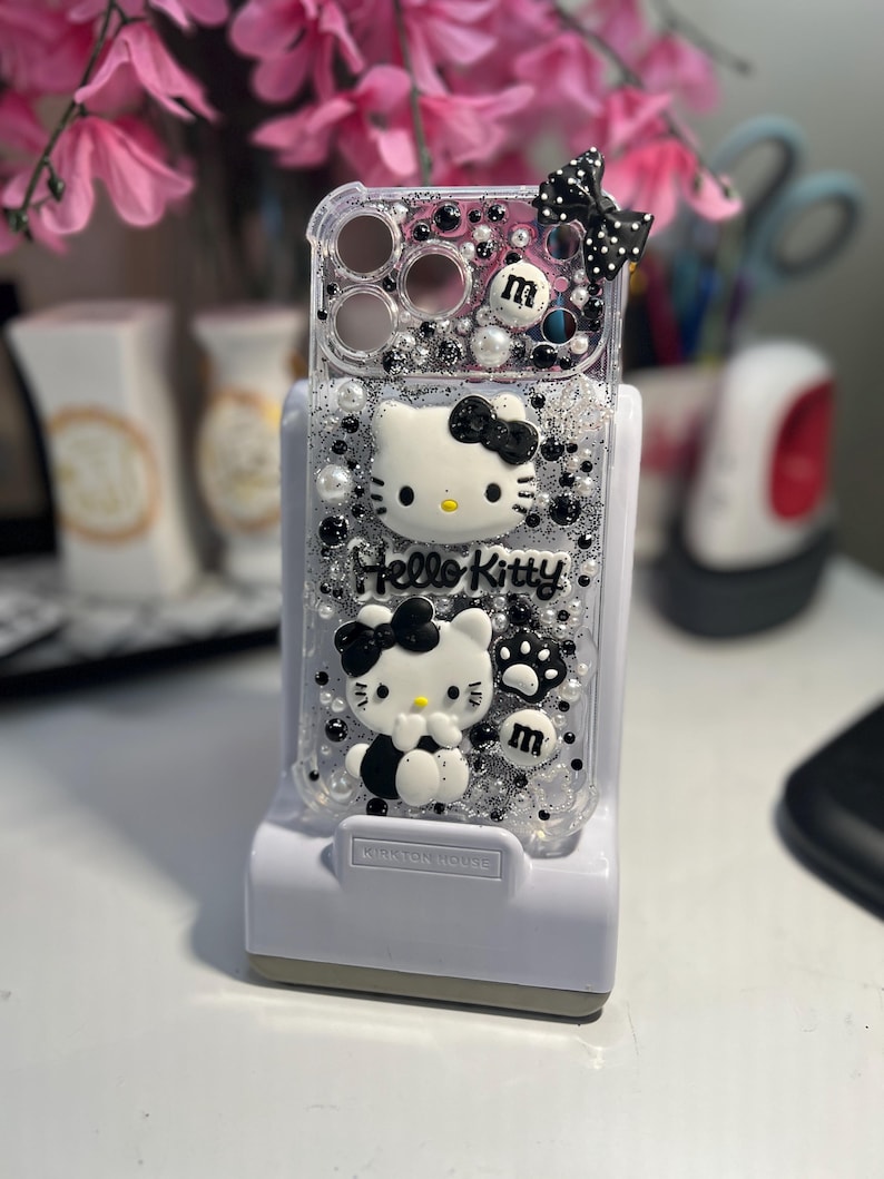 Hello Kitty Diamond Cell Phone Case: Trendy Custom iPhone 17 pro max case afbeelding 5