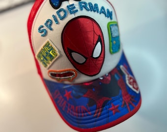Custom made Spider-Man, DIY trucker hat for Kids