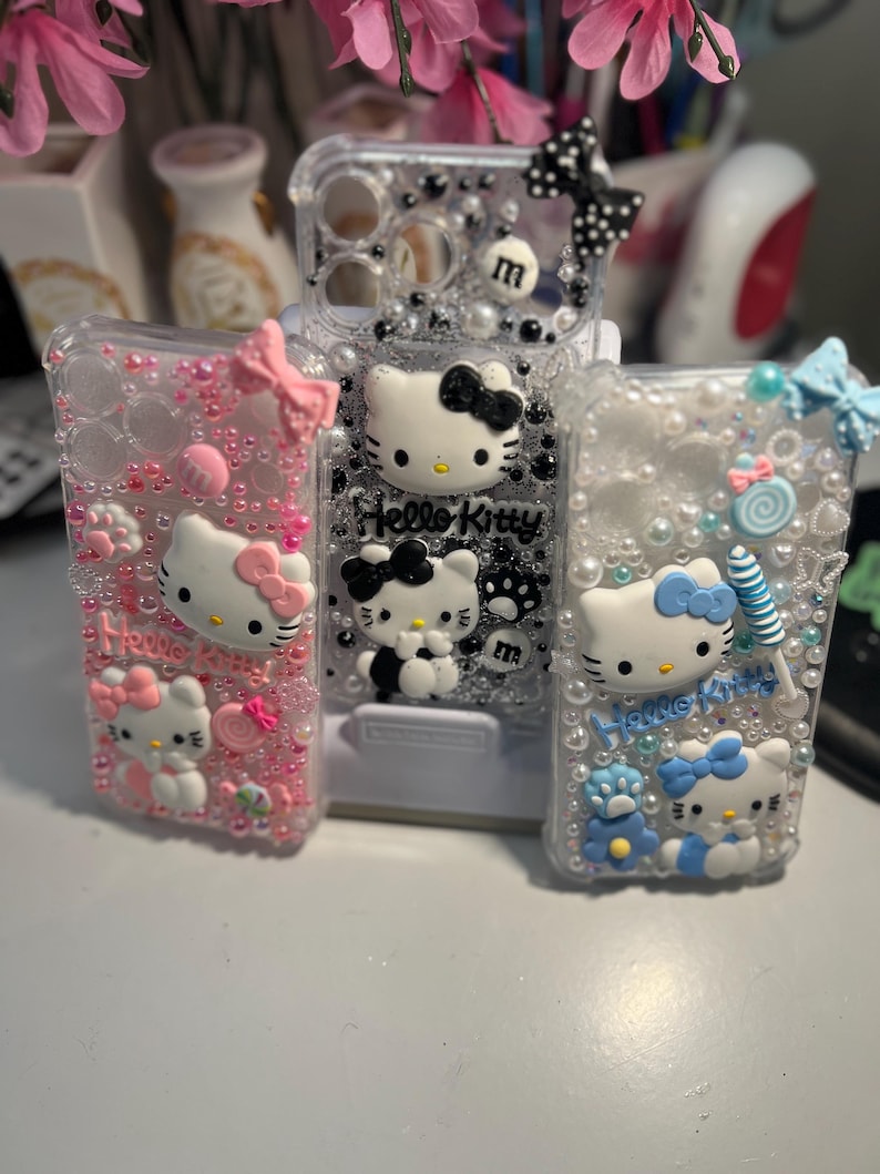 Hello Kitty Diamond Cell Phone Case: Trendy Custom iPhone 17 pro max case afbeelding 2
