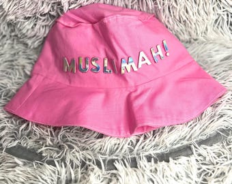 Bucket Hat | Girly Girl Fashionable style! Statement Muslim | Pink