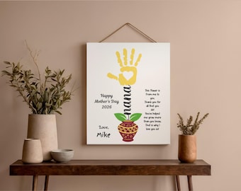 Mother's Day Handprint Craft for Nana, Preschool Craft, Mother's Day Keepsake, Handprint Poem