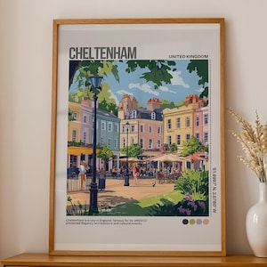 Cheltenham Travel Print Wall Art Cheltenham Wall Hanging Home Décor Cheltenham Gift Art Lovers England Art Poster Digital Art Print