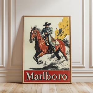 Marlboro, Marlboro Poster, Wall Decor, Vintage Marlboro Print,  Kitchen Poster, Home Decor, Vintage Poster, Wall Art, Bar Cart Print,