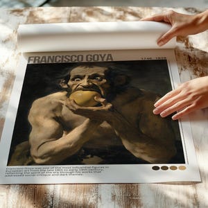 Francisco Goya Saturn Poster, Dark Classic Art Print, Vintage Painting Reproduction, Mythological Wall Art, Dramatic Digital Download