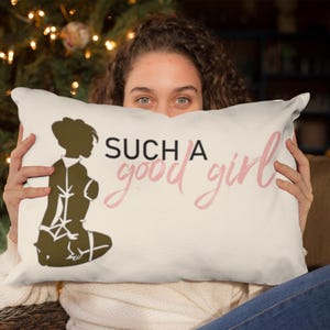 Lumber Pillow Lumber Support Pillow Bondage Pillow Sexy Pillow Good Girl Pillow Shibari Silhouette Model Throw Pillow Decorative Pillow