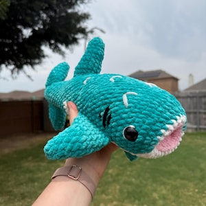 Customizable Whale Shark Crochet Handmade Plush – Amigurumi Shark Toy