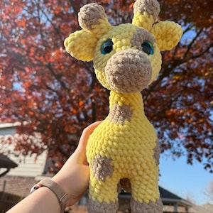 Handmade Crochet Giraffe Plushie: Soft Standing Toy
