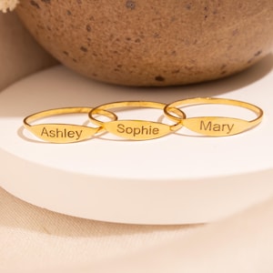 Personalized Name Ring, Stackable Name Ring, Custom Name Ring, Personalized Name Stacking Ring, Engraved Name Ring