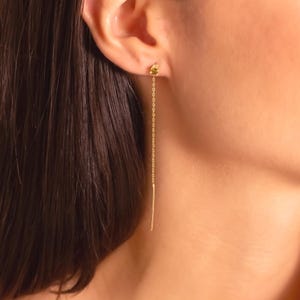 Brincos com pedra de nascimento em ouro e diamante, presente para o Dia das Mães, brincos com pedra preciosa pequena, presente de Natal para ela