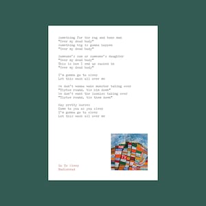 Go To Sleep (Print) - Radiohead - Hail To The Thief - A5, A4 - Music Poster/Print