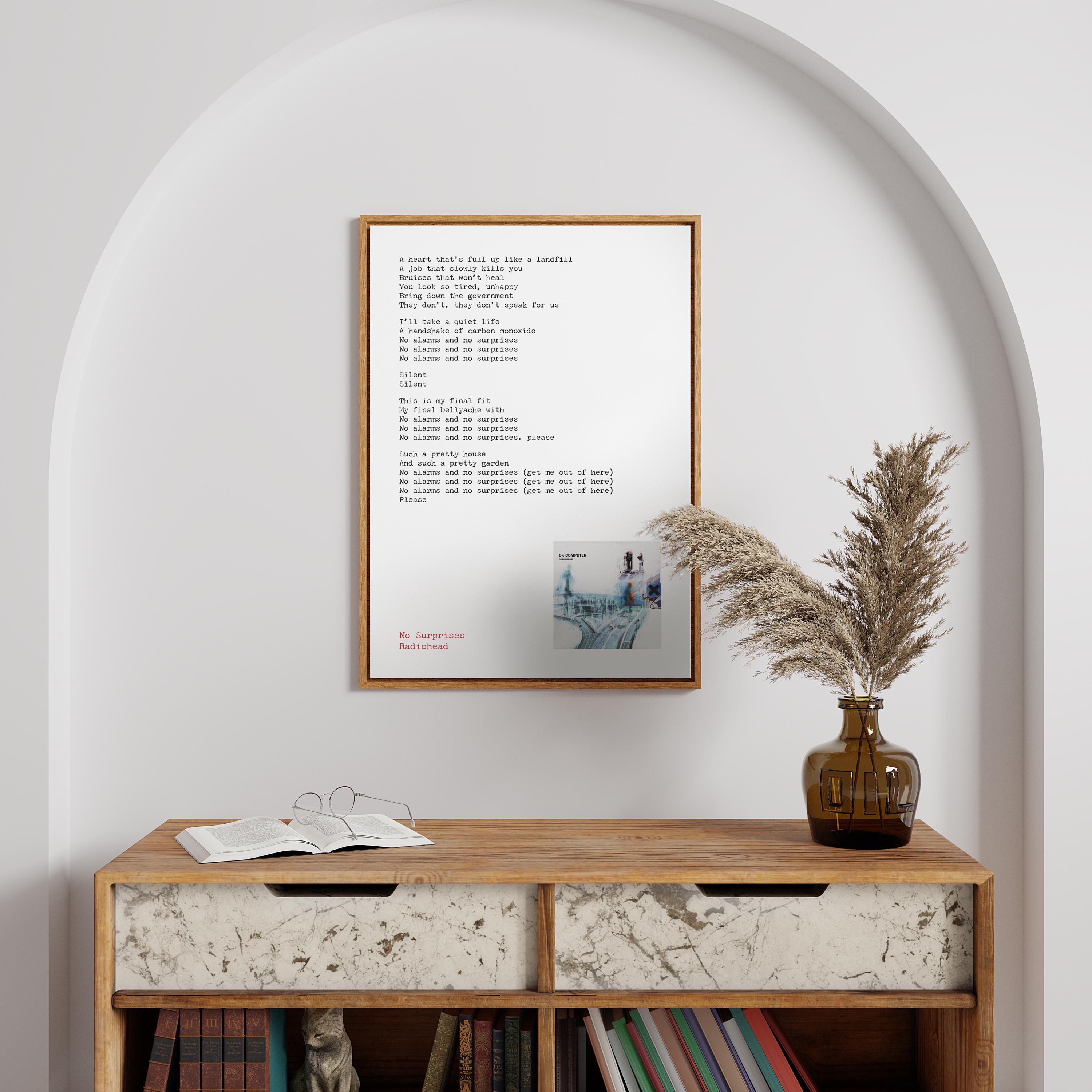 No Surprises (print) - Radiohead - OK Computer - A4 - Music Poster