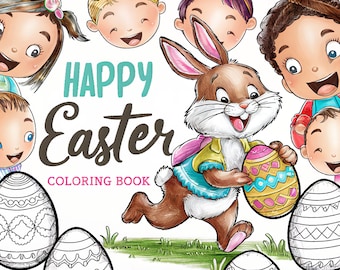 Childrens Choice: 43 HQ Easter Coloring Pages, Easter Coloring book, Printable, Instant Download, all in PDF, Kids Coloring Book , Download