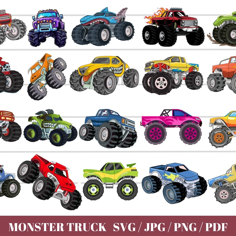 Monster Truck Svg - Etsy