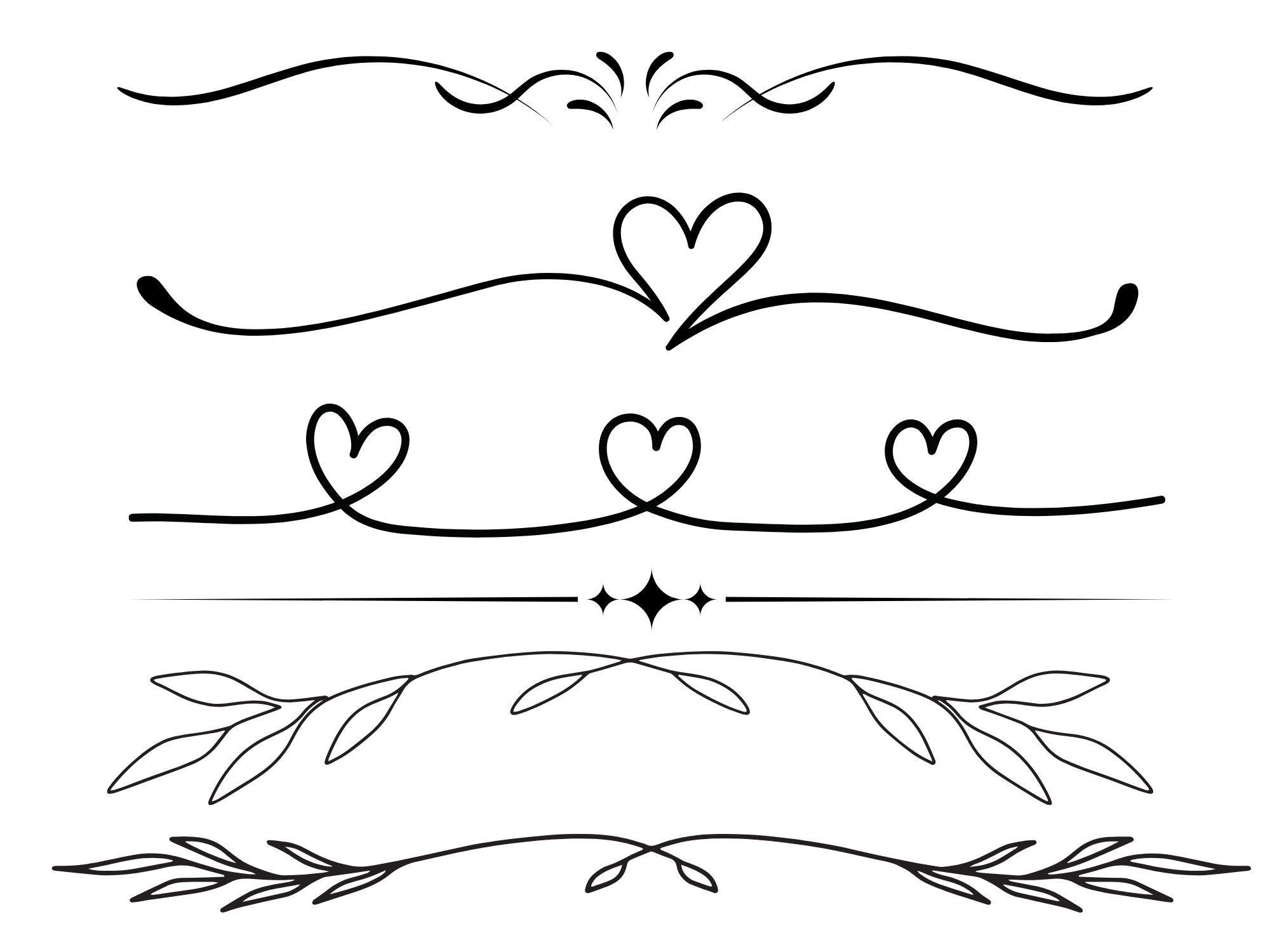 TEXT DIVIDERS SVG, Text Dividers for Cricut , Text Divider Clipart — free download