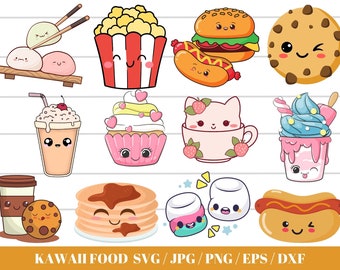 Kawaii Food SVG Bundle Perfect Match Cutting File Friendship Best