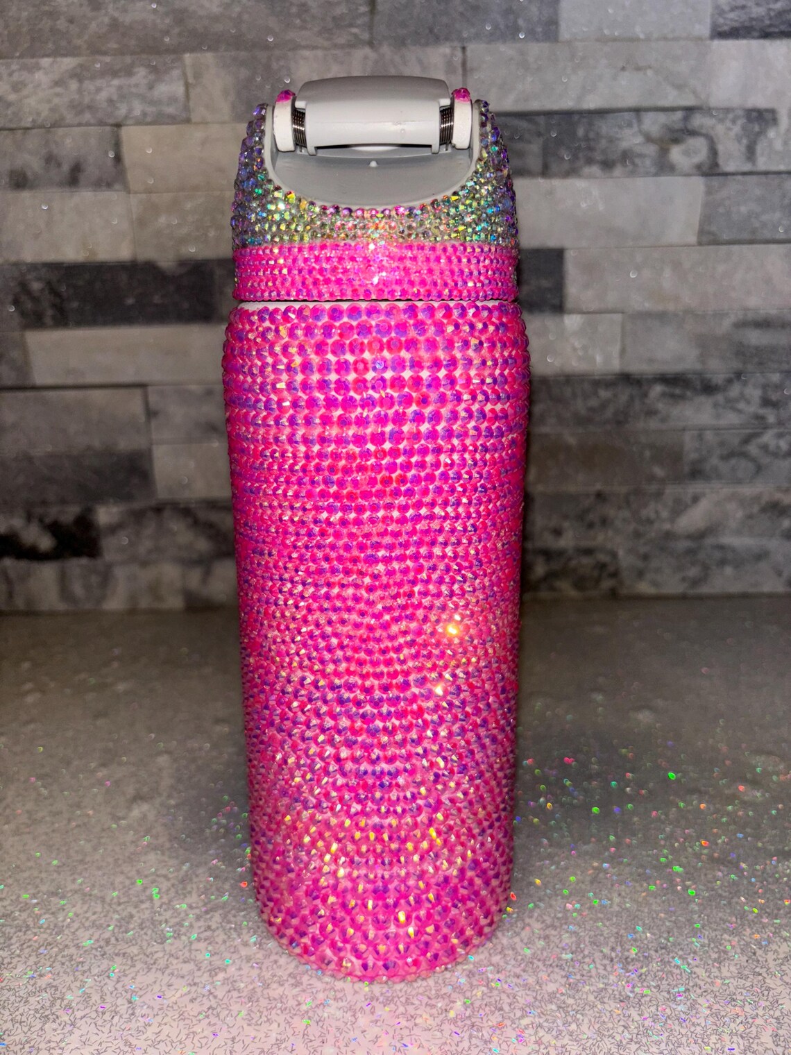 Sticker Bottle Rhinestone Rhinestone / Bedazzled Waterbottle, Hand Crafted. - Etsy