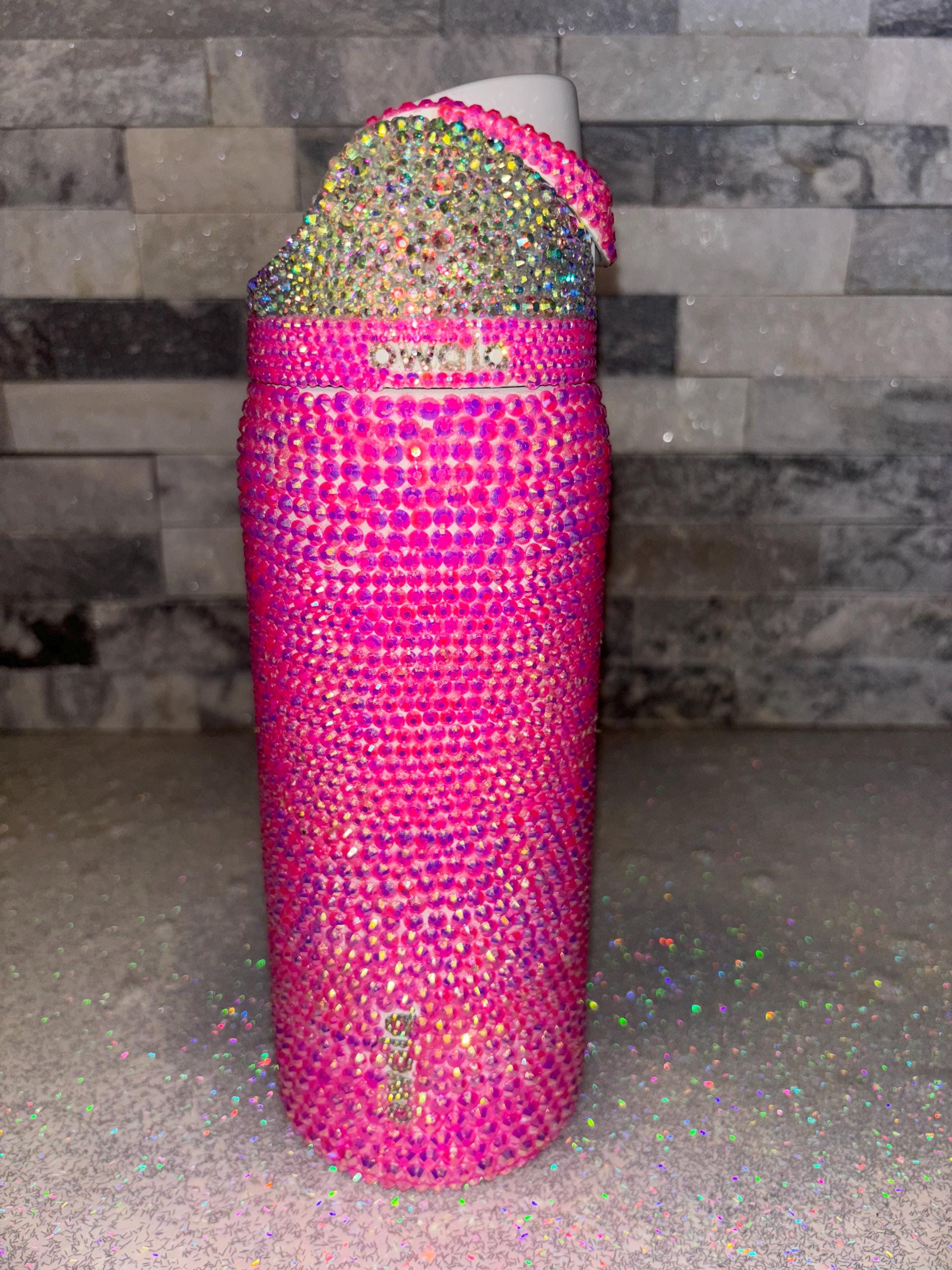 Sticker Bottle Rhinestone Rhinestone / Bedazzled Waterbottle, Hand Crafted. - Etsy