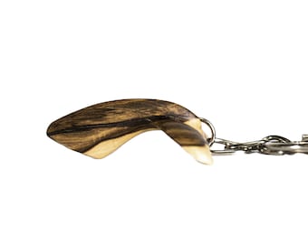 Hand-Carved Wooden Whale Tail Keychain - Nautical Ocean Art - Gift for Sea Lovers