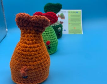 Crochet Fish Flipping Game: Handcrafted Travel Toy