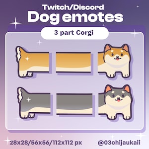 Corgi Emotes for Twitch/Discord: 3-Part Design
