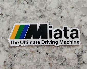 Miata, The Ultimate Driving Machine Wodoodporny zestaw naklejek winylowych - 4 rozmiary, MX-5