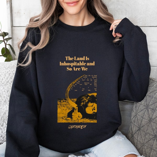 Mitski Shirt The Land Is Inhospitable and So We Are Sweatshirt Logo Mitski T-shirt Crewneck Mitski  Merch Fan Club  Apparel Mitski Gift