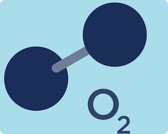 Oxygen Icon in Circle – Vector Medical Symbol for Science Posters, Health Projects, Wellness Trackers
